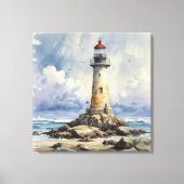 Toile Phare aquarelle (Recto)