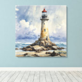 Toile Phare aquarelle (Insitu (Plancher de Bois))
