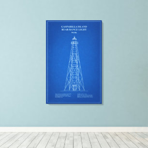 Toile Phare arrière de Gasparilla Island - Floride - AD