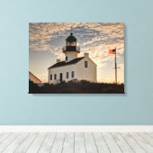 Toile Phare au coucher du soleil, Californie (Insitu (Plancher de Bois))