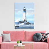 Toile Phare coloré sur l'océan (Insitu(Salon))