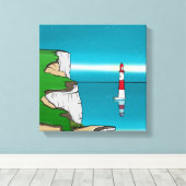 Toile Phare de Beachy Head et Cliff Top (Insitu (Plancher de Bois))