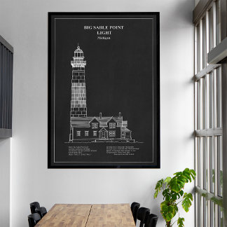 Toile Phare de Big Sable Point - Michigan – PD