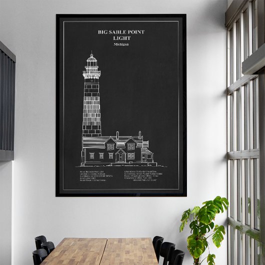 Toile Phare de Big Sable Point - Michigan – PD