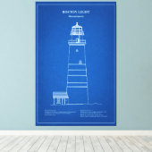 Toile Phare de Boston - Massachusetts - AD (Insitu (Plancher de Bois))