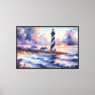 Toile Phare de Cape Hatteras au coucher du soleil sur la