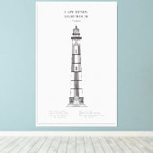 Toile Phare de Cape Henry - Virginie - BD (Insitu (Plancher de Bois))