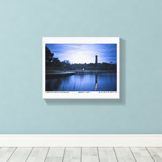 Toile Phare de Currituck. (Insitu (Plancher de Bois))