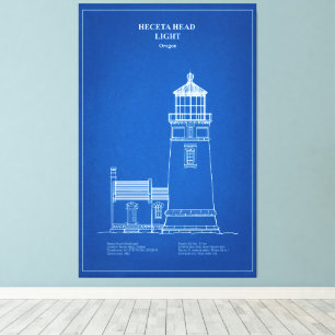 Toile Phare de Heceta Head - Oregon - AD