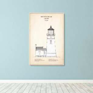 Toile Phare de Heceta Head - Oregon - SBD