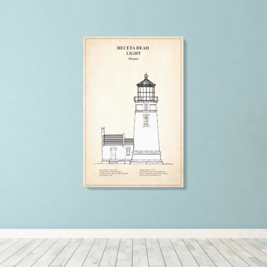 Toile Phare de Heceta Head - Oregon - SBD (Insitu (Plancher de Bois))