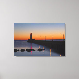 Toile Phare de la jetée nord à Duluth, Minnesota,