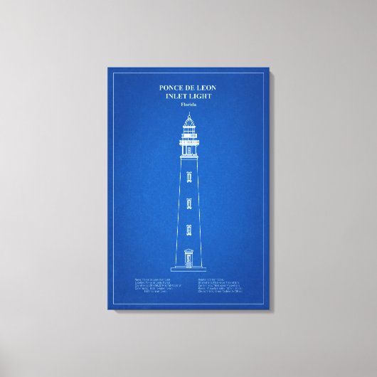 Toile Phare de l'entrée de Ponce de Leon – Floride - AD (Recto)