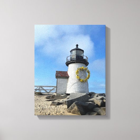 Toile Phare de Nantucket avec couronne (Recto)