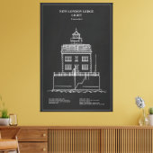 Toile Phare de New London Ledge - Connecticut – PD (Insitu(Salon))