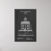 Toile Phare de New London Ledge - Connecticut – PD (Recto)
