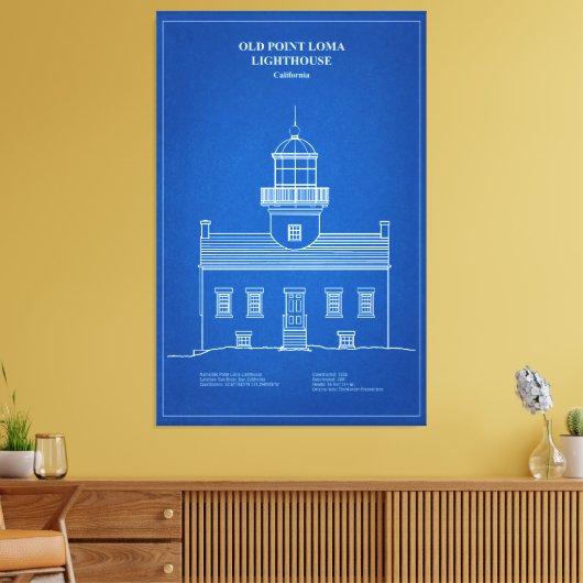 Toile Phare de Old Point Loma - Californie - AD (Insitu(Salon))
