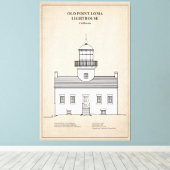 Toile Phare de Old Point Loma - Californie - SBD (Insitu (Plancher de Bois))