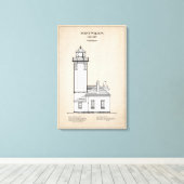 Toile Phare de Point Wilson - Washington - SBD (Insitu (Plancher de Bois))