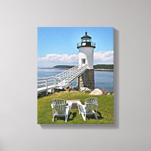 Toile Phare de Robinson Point, Isle Au Haut, Maine (Recto)