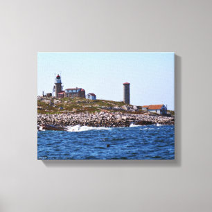 Toile Phare de roche de Matinicus, Maine