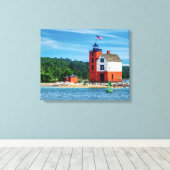 Toile Phare de Round Island (Insitu (Plancher de Bois))