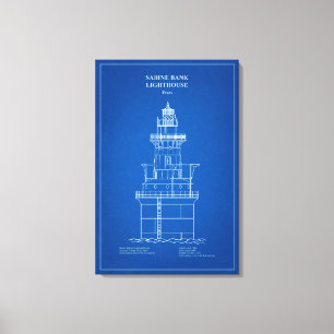 Toile Phare de Sabine Bank - Texas – AD