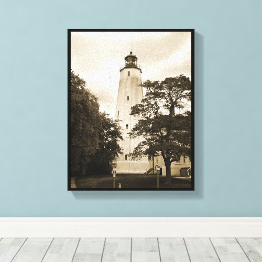 Toile Phare de Sandy Hook (Insitu (Plancher de Bois))