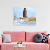 Toile Phare de Sturdy sur une côte rocheuse en hiver (Insitu(Salon))