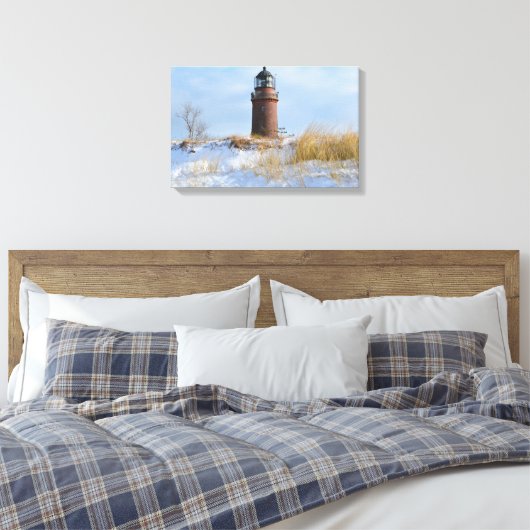Toile Phare de Sturdy sur une côte rocheuse en hiver (Insitu(Chambre))