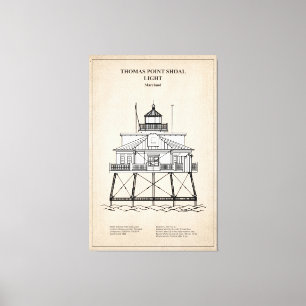 Toile Phare de Thomas Point Shoal - Maryland - SBD