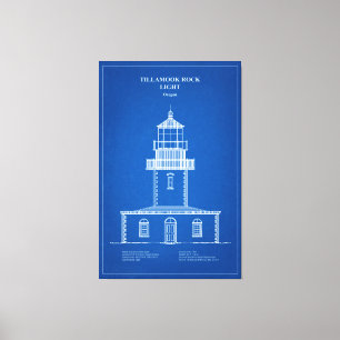 Toile Phare de Tillamook Rock - Oregon - AD