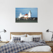 Toile Phare de Wave Splash (Sepia) (Insitu(Chambre))