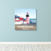 Toile Phare de West Quoddy Head (Insitu (Plancher de Bois))