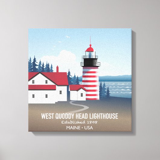 Toile Phare de West Quoddy Head (Recto)