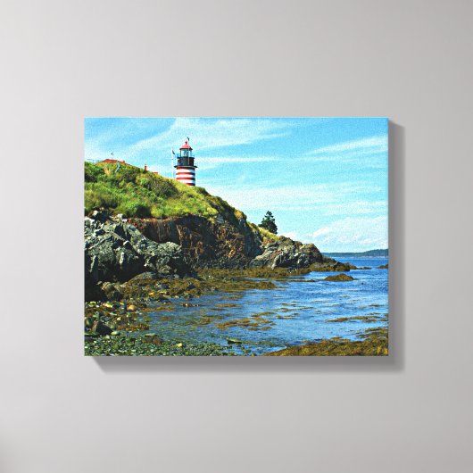 Toile Phare de West Quoddy Head, Maine (Recto)