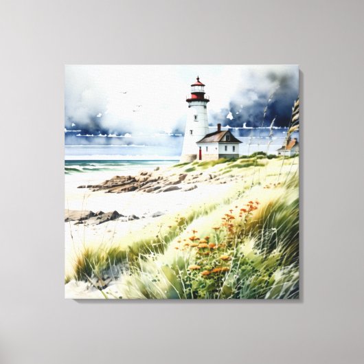 Toile Phare et plage (Recto)