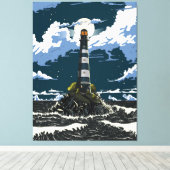Toile Phare la nuit (Insitu (Plancher de Bois))