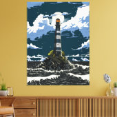Toile Phare la nuit (Insitu(Salon))