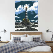 Toile Phare la nuit (Insitu(Chambre))