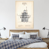 Toile Phare lumineux de Duxbury Pier - Massachusetts - S (Insitu(Chambre))