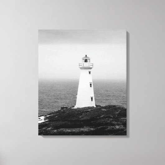 Toile Phare minimaliste noir blanc (Recto)