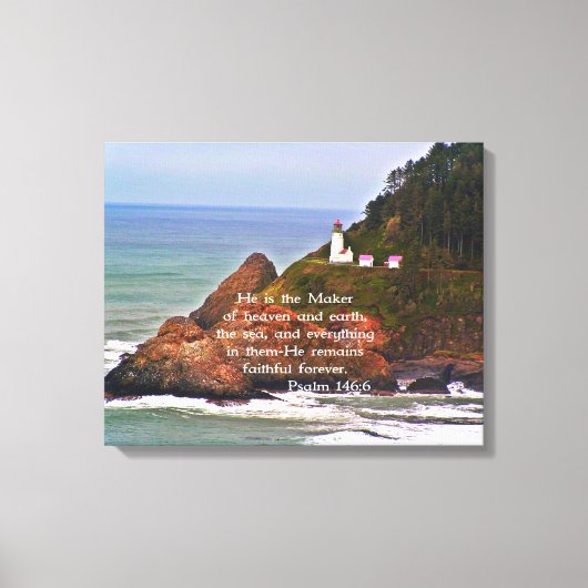 Toile Phare Ocean Sea Christian Creationarts (Recto)