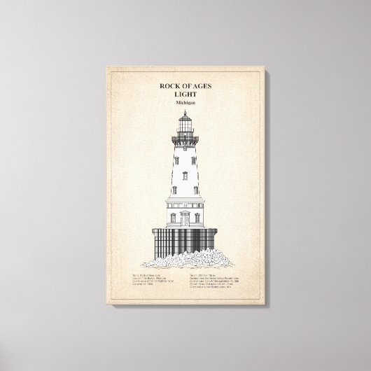 Toile Phare Rock of Ages - Michigan - SBD (Recto)