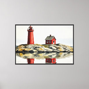 Toile Phare rouge