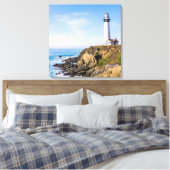 Toile Phare sur la colline bleu ciel maison blanche océa (Insitu(Chambre))