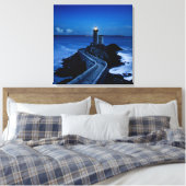 Toile Phare sur mur dans l'océan la nuit (Insitu(Chambre))