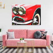 Toile Phares de Corvette Rouge (Insitu(Salon))