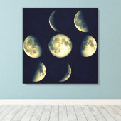 Toile Phases de la Lune ~ Cycle lunaire (Insitu (Plancher de Bois))