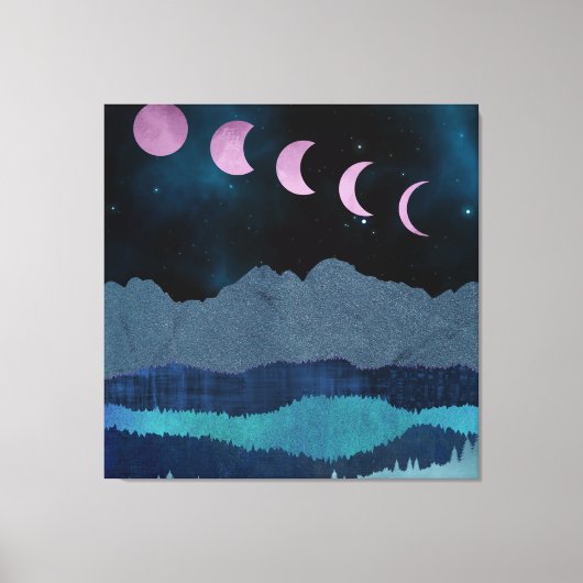 Toile Phases de lune rose Paysage (Recto)